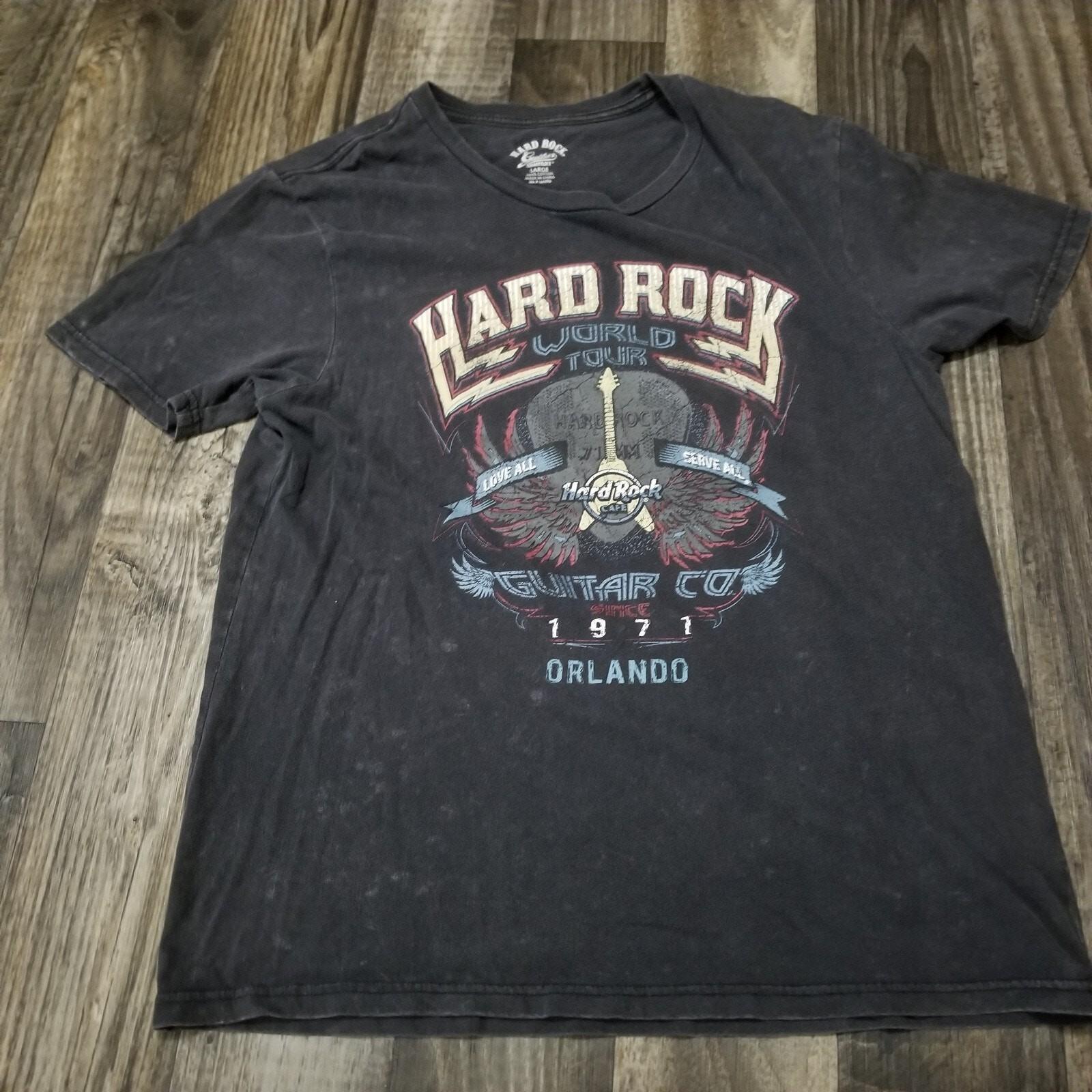 Hard Rock Cafe World Guitar Tour T-Shirt Size Large Hard Rock Guitar Orlando Unisex T-Shirt XXL