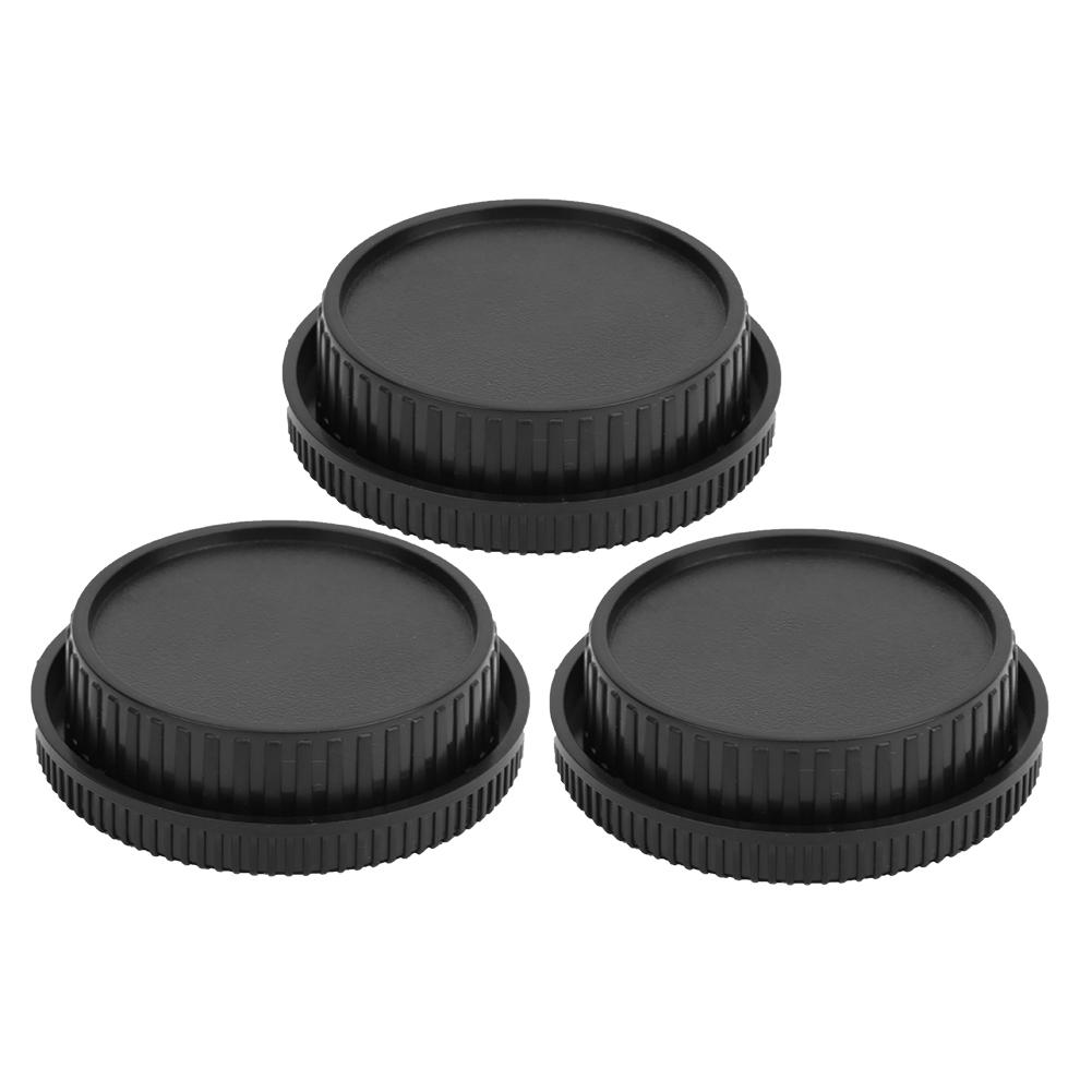 Black Plastic Portable Lens Rear Cover Body Front Cap Kit Fit for Minolta MD Mount Camera