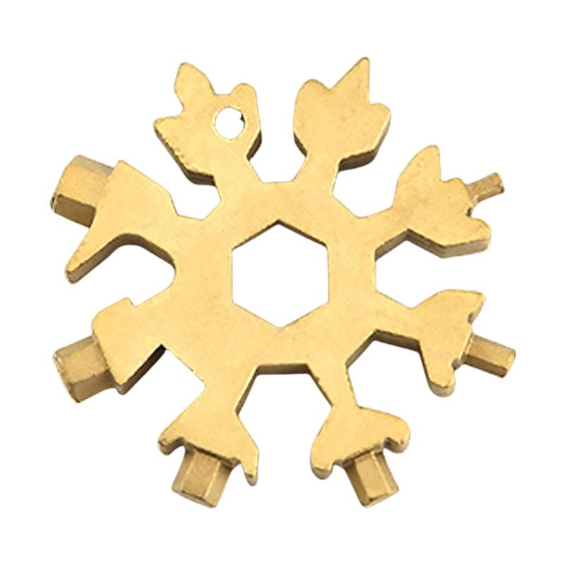 Snowflake Multitool Snow Multitool Screwdriver Bike Tool Keychain Bag Hex Wrench Key Bottle Opener Maintenance