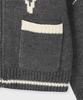 Fallett Drawing Garden Cowichan Knit Zip-Up Grey
