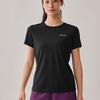Skechers Comfort Technology Cool Series Quick Dry Simple Round Neck Short Sleeve Regular T-Shirt Women tops Carbon-Black P225W149-0018