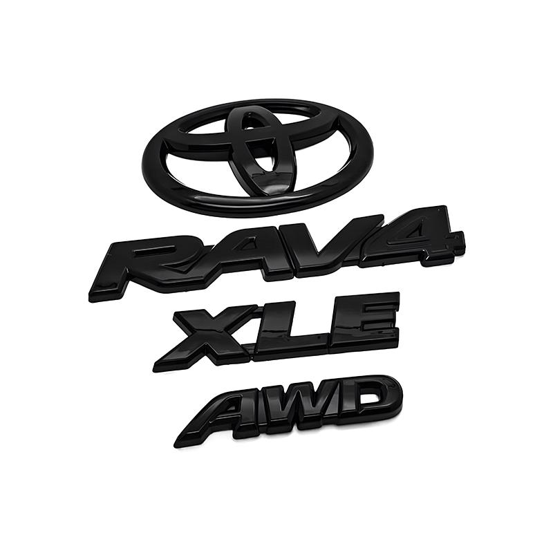 xzlhg9 Overlays NEW 2019-2024 Suitable for Toyota Rav4 XLE XSE AWD Hybrid Matte Blackout Emblems Kits