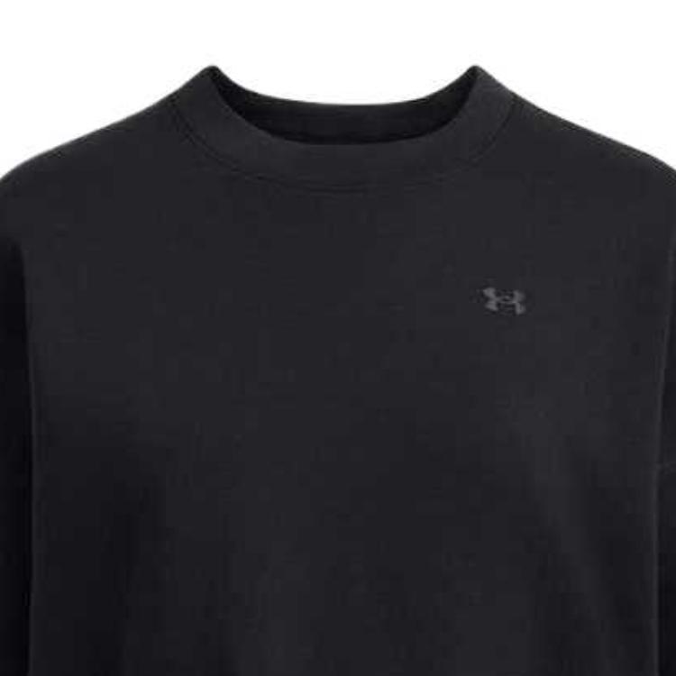 Under Armour Logo Comfortable Crew Neck Pullover Knit Sweatshirt Women Sweatshirt Black 1389288-001