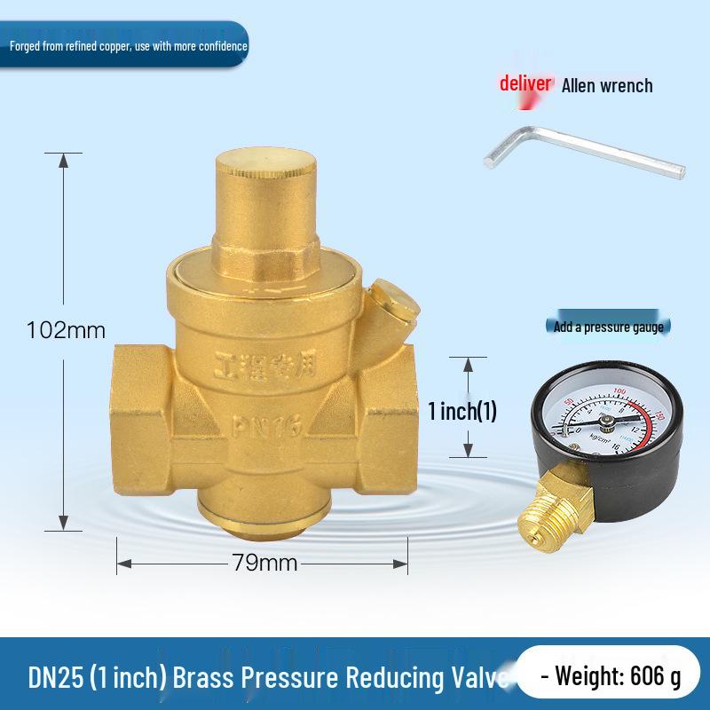 Adjustable Brass Water Pressure Reducing Valve for Heaters & Purifiers