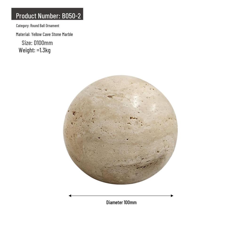 Mramorová kulatá koule - Minimalistická domácí dekorace do obývacího pokoje, na konferenční stolek, do ložnice a ke vchodu