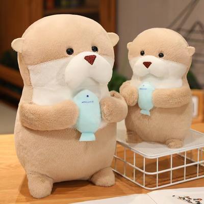 New 1pc 11cm/21/31cm Cute Cartoon Otter Plush Toys Baby Kids Cute Lovely Soft Stuffed Dolls For Christmas Holiday Birthday Gift