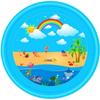 100/170cm Kids Inflatable Water Splash Play Pool-Outdoor Round Sprinkler Mat Funny Yard Water Spray Pad for Children Summer Fun