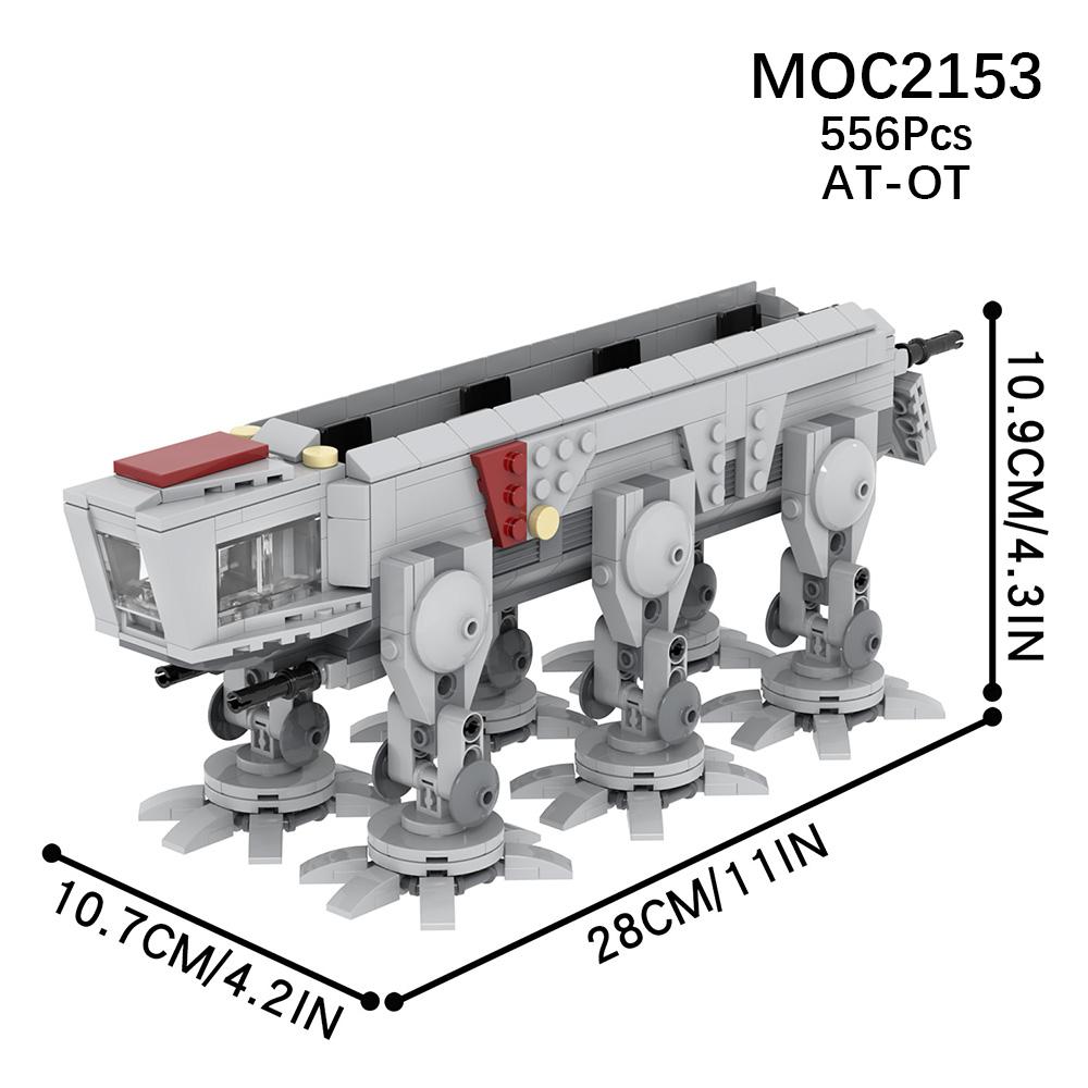 MOOXI Space Wars Walking Machine Model MOC Bricks DIY Diorama Adult Children Toys Building Block Set Montessori Gifts Decoration