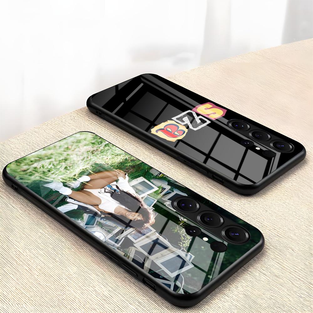 Singer SZA Lana Phone Case For Samsung S26 S25 S24 FE S23 S22 S21 Plus S20 Ultra Note20Ultra Black Glass Cover