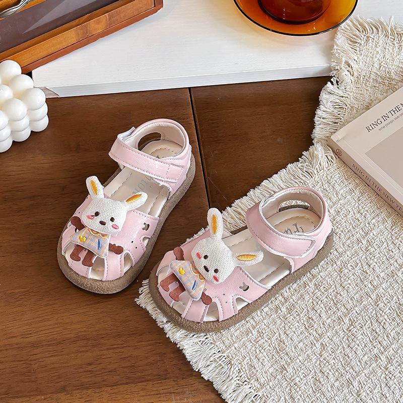 2026 Non-slip Soft Sole Princess Summer Sandals for Baby Girls 22 розовый