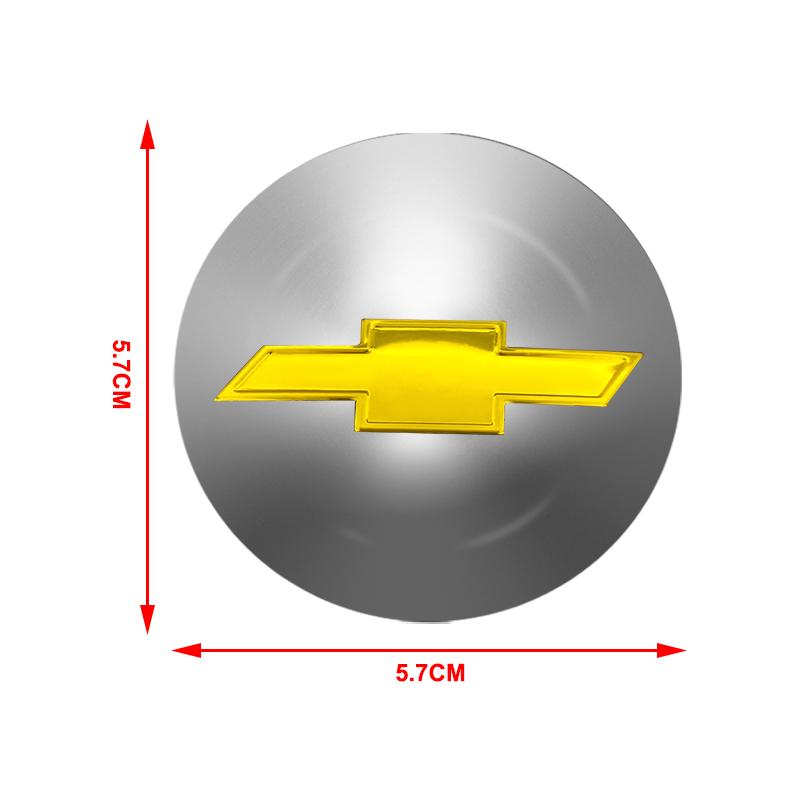 56MM Car Wheel Center Hub Cap Logo Stickers Rim Emblem Styling for Chevrolet Garna Equinox Volt AVEO Chevry Cruze Impala Camaro