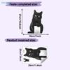 Funny Black Cat Toilet Sticker Humorous Bathroom Decal with Toilet Paper Design Self-Adhesive,