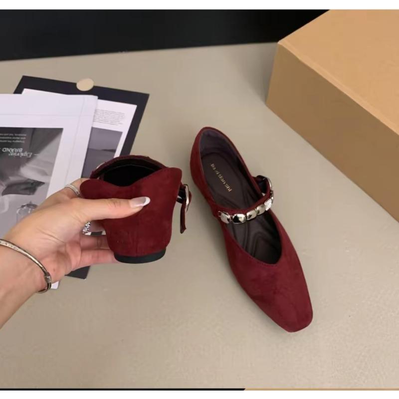New Style Luxury Women's Pointed Toe Women's Elegant Party Daily Low Heels Pump Footwear Women Minimalist Flats Shoes