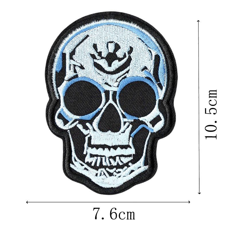 Handmade Punk Skull Embroidered Patches for Clothing, Shoes, Hats, and Bags
