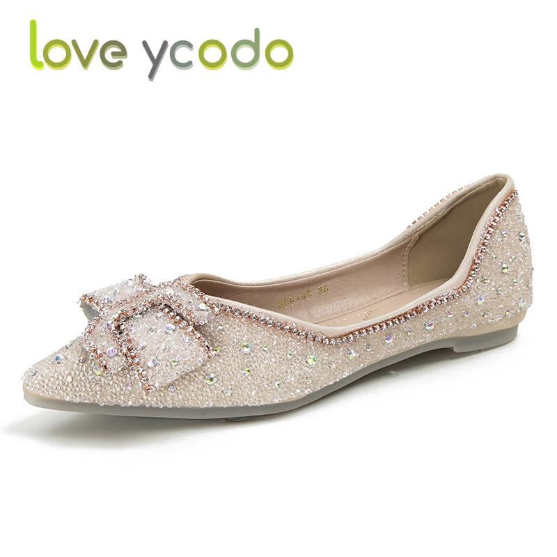 Women's Fashion Pumps, Bow Diamond Embellished Low Heel Casual Shoes Sizes 33-43