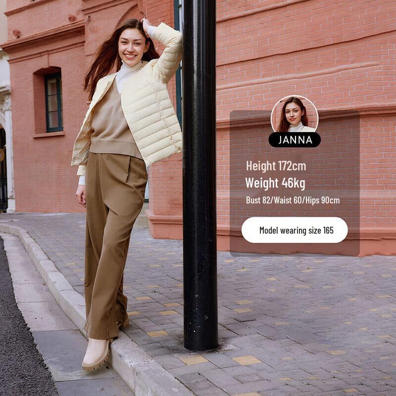 Tanboer Women's Lightweight Collarless Down Jacket