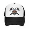 Custom Fashion Unisex Firefighter Skull Trucker Hat Adult FireUnisex Fire Rescue Adjustable Baseball Cap Unisex Women Outdoor Dad Hat