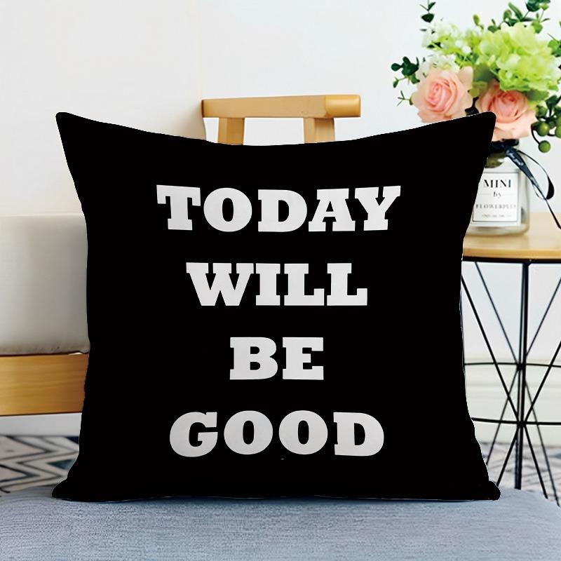 Black And White Ins Style Printed Decorative Pillowcase Bedroom Living Room Square Cushion Pillowcase
