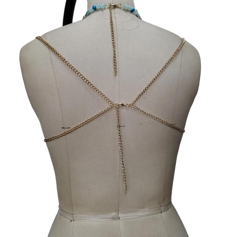 Fashionable Adjustable Body Chain Stylish Body Jewelry Multilayer Chest Jewelry Suitable for Enhancing Any Outfit