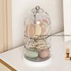 Luxury Rotatable Puff Storage Box Transparent Premium Multi-Layer Dustproof Case with Lid for Lipstick Jewelry Perfume Home Use