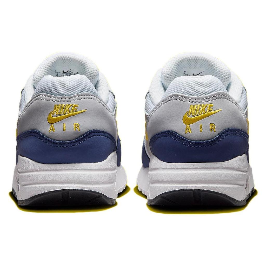 Nike Air Max 1 GS Blue Recall Kids Sneakers White Pure-Platinum Tour-Yellow DZ3307-107
