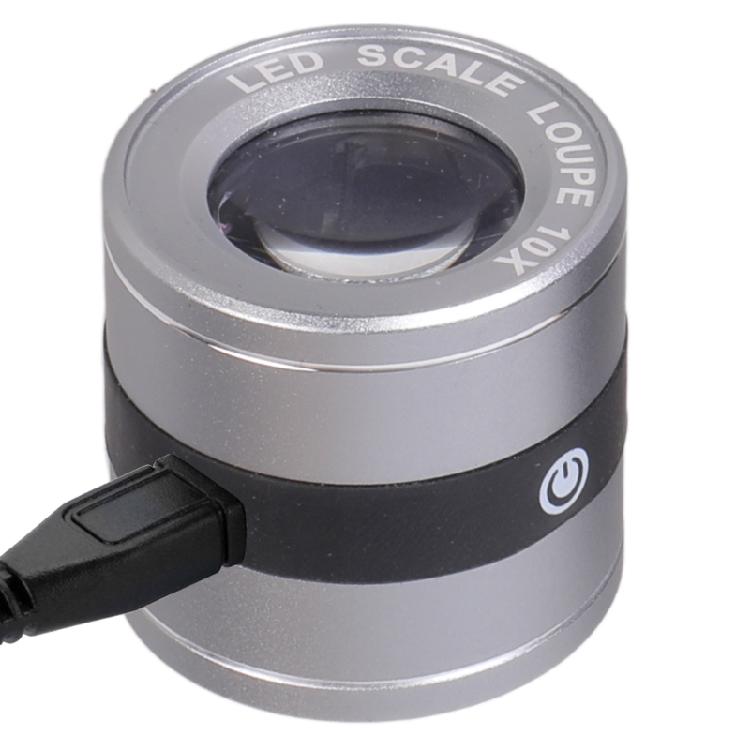 Magnifying Glass Magnifier for Child Reading Stamp LED Scale Loupe USB Charging