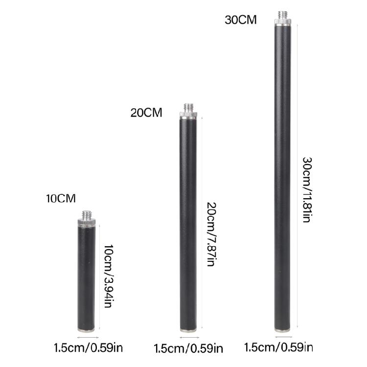 Iron Camera Mount Extension Rod With Deeply 1/4in To 3/8in Thread Design For Stable DSLR Camera Light Stand Connection