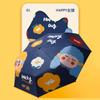 16 bone hand open three-fold antique umbrella solid wood handle parasol vinyl sunscreen sun umbrella