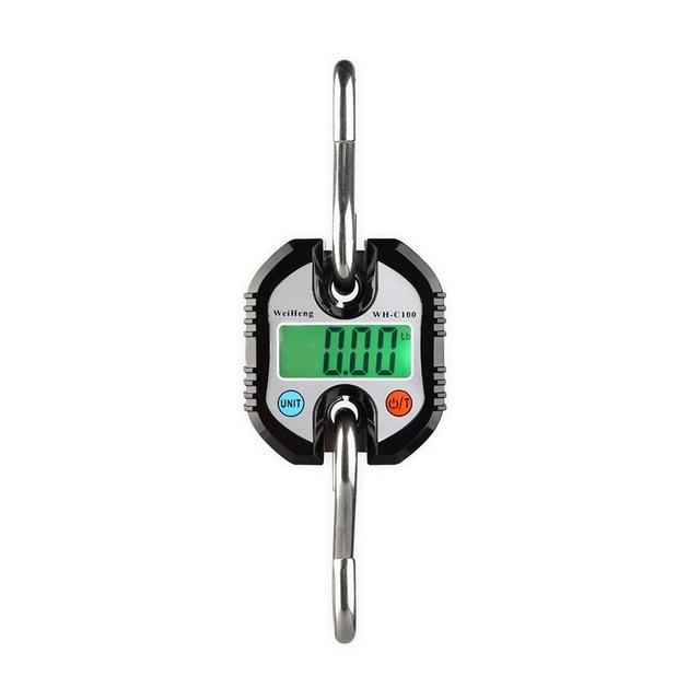 Digital Crane Scale 150kg 200g 300kg 500kg Heavy Duty Stainless Steel Hook Scale Hanging LCD Loop Electronic Weight Balance
