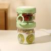 1/2Layer Fruit Yogurt Cup with Spoon Food Container Clear Portable Breakfast Oat Fruit Salad Seal Cup for Students Office Worker