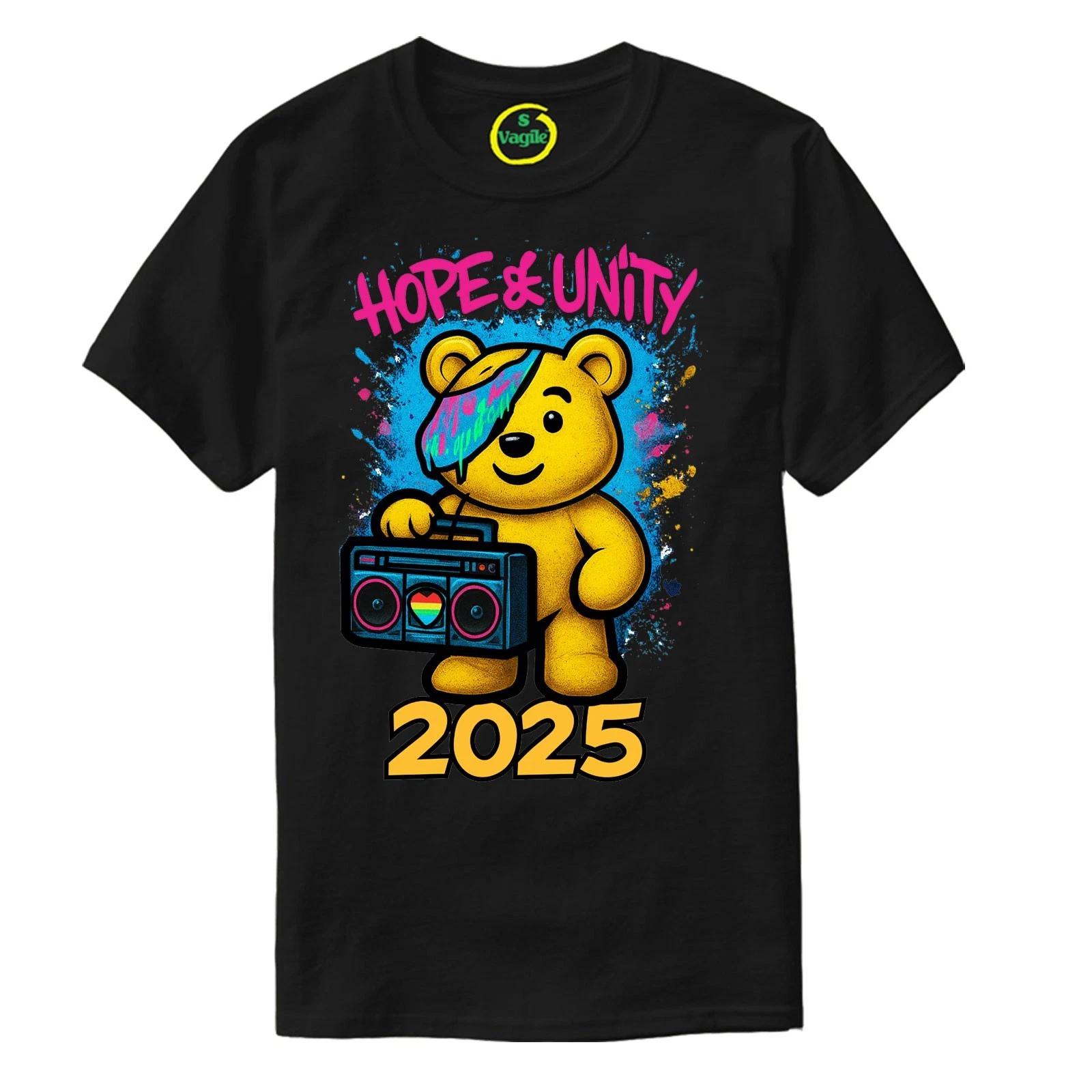 

2025 Kids Spotty Hope and Unity Charity T-Shirt Children In Need School Tee Top 120