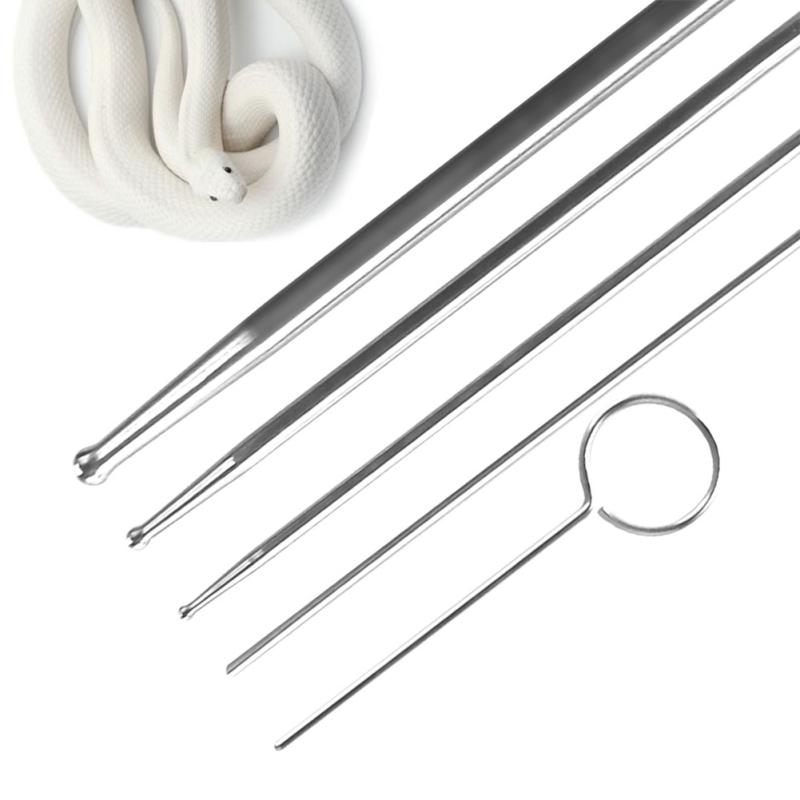 1 Set Of Stainless Steel Reptiles Snake Sexing  Probes Professional Gender Detector With Round Ball