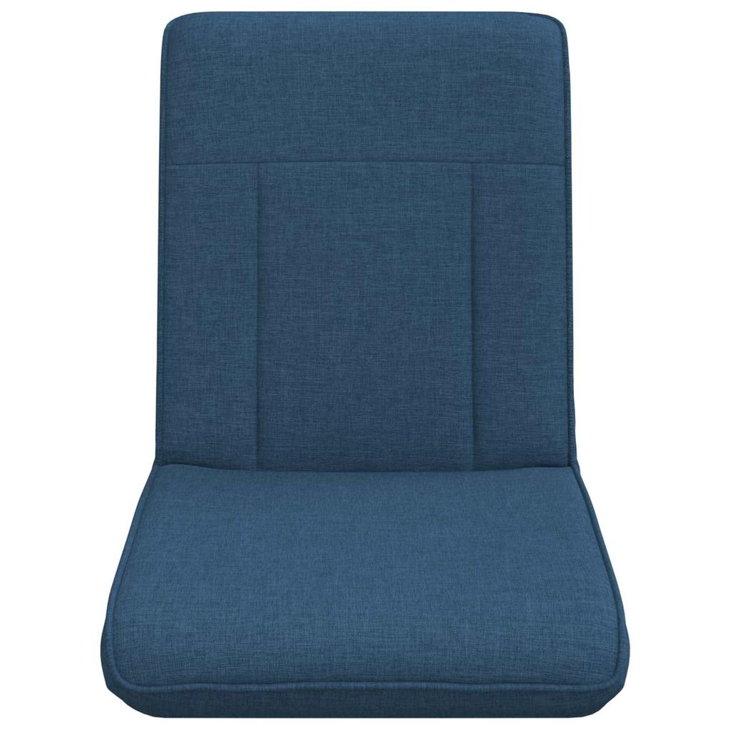 Adjustable Footstool Blue Fabric