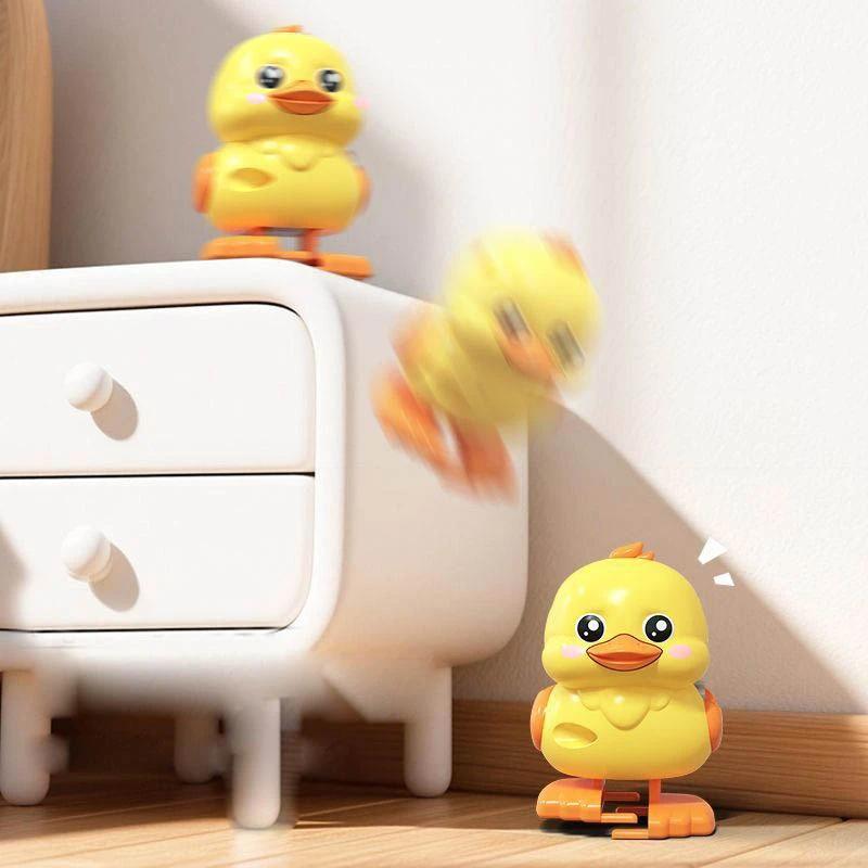 Cartoon With Eggshell Cute Duckling Dinosaur Egg Shape Using Clockwork Power Can Walk Animal Doll Home Desktop Fun Decoration