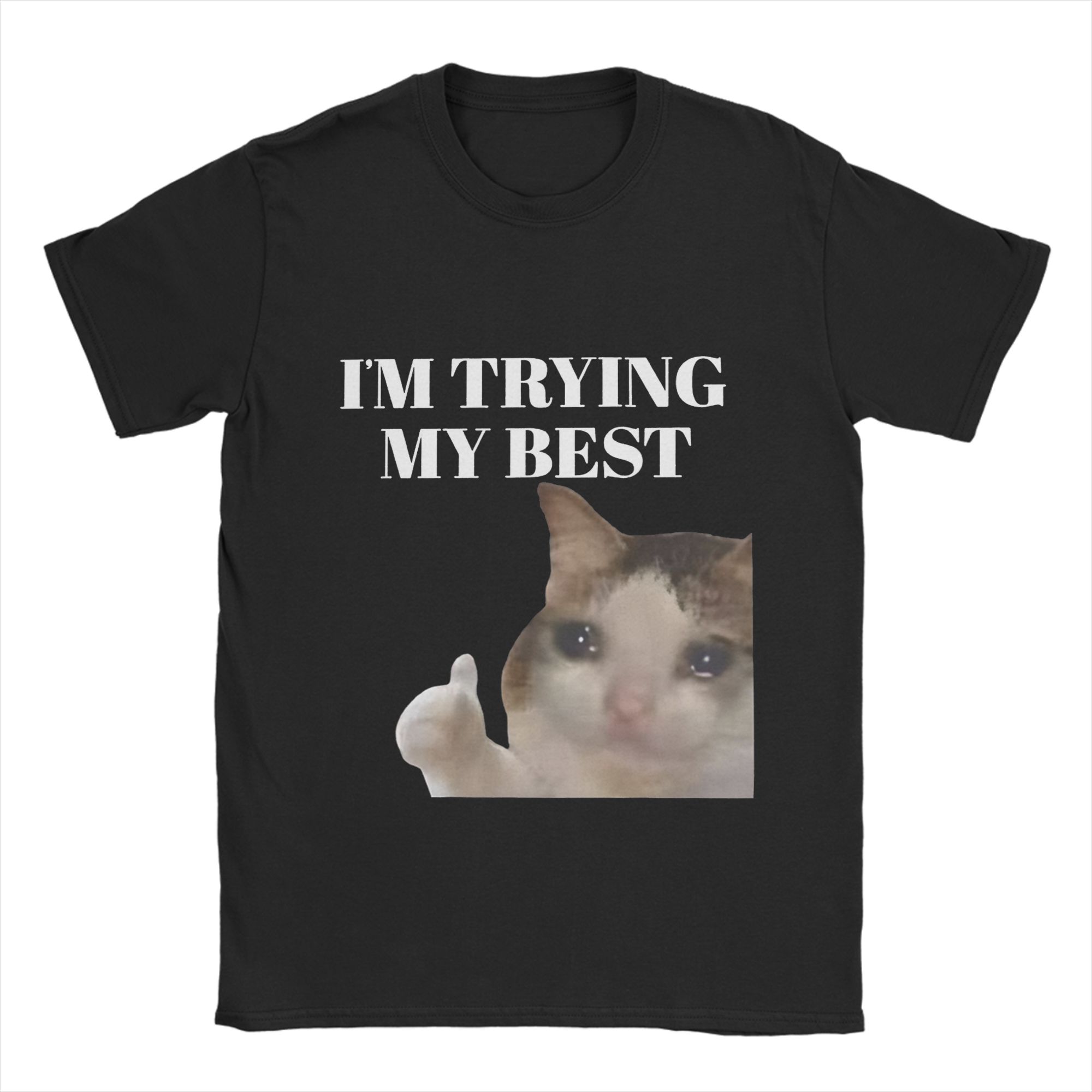 

Funny Cat MeMe 100 Cotton T Shirt For Men s Summer Vintage T-Shirts O Neck Novelty Tee Shirt Oversized Casual Clothes - Men... 5XL різнокольоровий