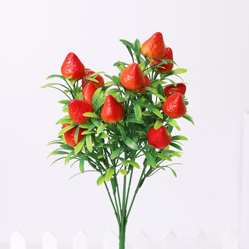 Simulation Orange Rich Fruit Home Decoration Pieces Pomegranate Fruit Strawberry Branch Simulation Flower