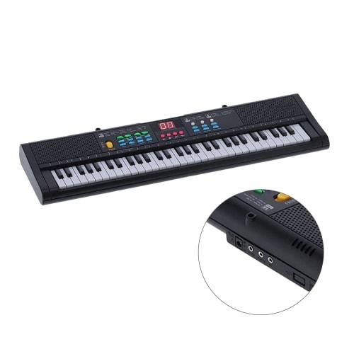 Luqeeg 61-Key Electronic Piano Instrument, Digital Music Piano with Speaker and Microphone, Musical Standard Key Piano Kit for Beginners, Adults, and