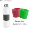Silicone World 6CM Silikon Hitzebeständiger Becherärmel Streifen Rutschfeste Manschetten für Glasbecher Ärmel Wasserflasche Wasserkocher Abdeckung