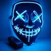 Masque d'Halloween LED Light up KING - Bleu - Pour Festival Cosplay Costume d'Halloween