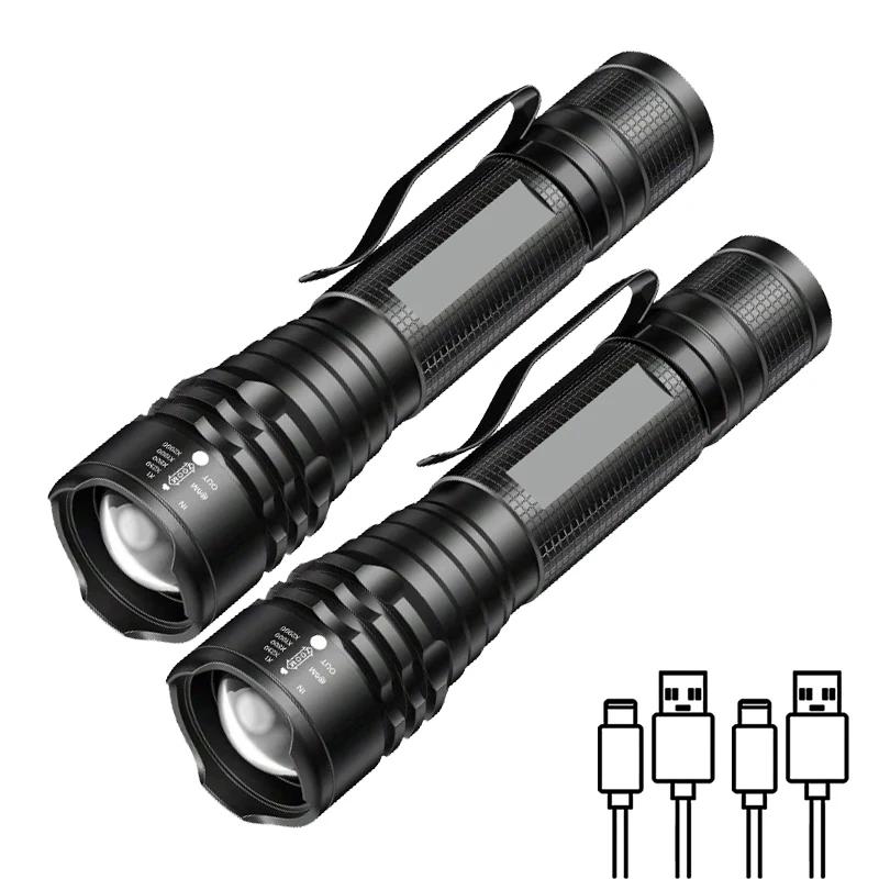 395nm UV Flashlight Blacklight Zoomable USB Rechargeable UV Light Ultraviolet Flashlight for Pet Urine Detector Resin Curing