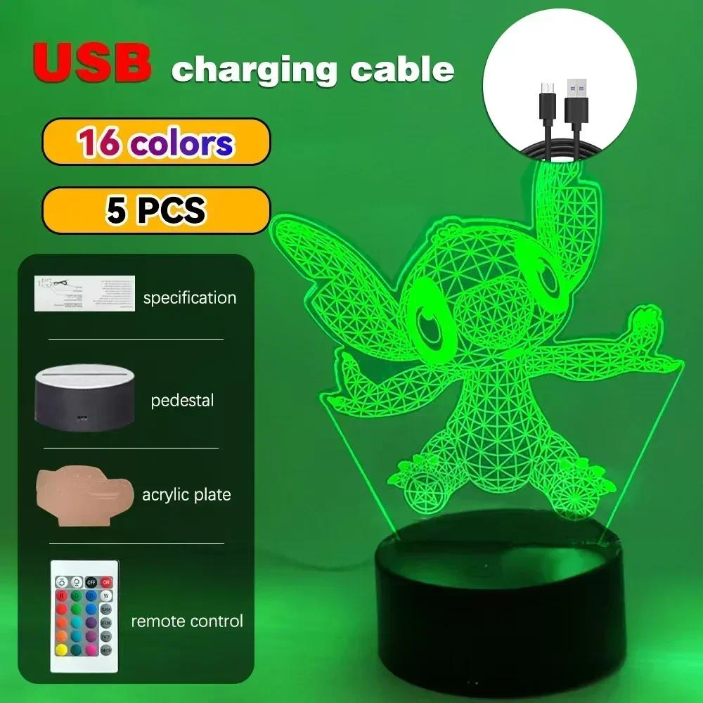 LED Night Ligh Illusion Stitch Lamps Remote Control Smart Touch Home Room Decor Lamp Christmas Valentine's Day Birthday Gifts