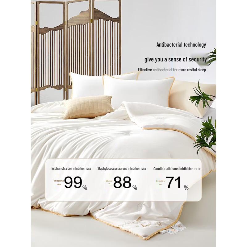 Mercury Home Textiles 100% Natural Tussah Silk Jacquard Winter Quilt