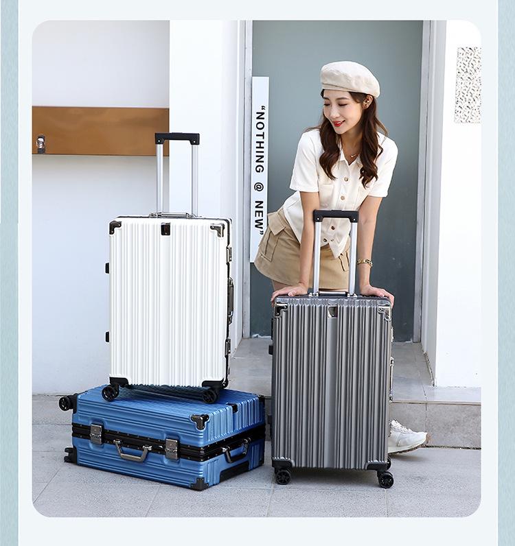 26-Zoll Aluminiumkoffer mit Fall- und Verschleißfestigkeit, Universelle leise Rollen - Ideal für Damenreisen