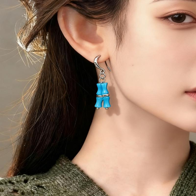 Tassel Bamboo Shell Earrings - Elegant European & American Style