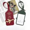 Popular Personalized PU Leather Airplane Luggage Tag and Boarding Pass Identifier