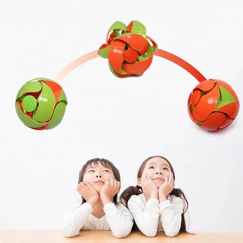 Hand Thrown Magic Color Changing Ball Toy Dual Tone Telescopic Ball Creative Fun Toy Sports Toy Ball Birthday Gift