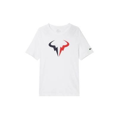 Wimbledon Rafa Fan Logo Geometric Pattern Tennis Round Neck Short Sleeve T-Shirt Men Tops White DJ2583-100
