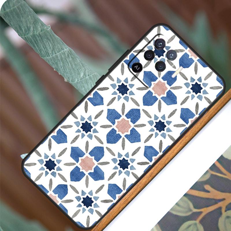 

Moroccan Tile For OPPO A53S A57S A54S A38 A78 A58 A79 A15 A17 A77 A16 A76 A96 A52 A72 A5 A9 A94 A74 Case OPPO A77 5G