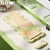B.O.W MK98 Wireless Keyboard And Mouse Set, Rechargeable Silent Keyboard And Mouse Combo with 99 Keys, Matcha Color