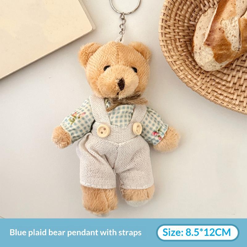 

Plush Teddy Bear Keychain Soft Stuffed Animal Bag Charm for Backpack & Purse Cute Couples Gift A1